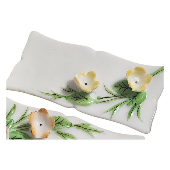 Vintage Royal Adderley Place Name Card Holders Floral Bone China England 6 - Picture 7 of 12